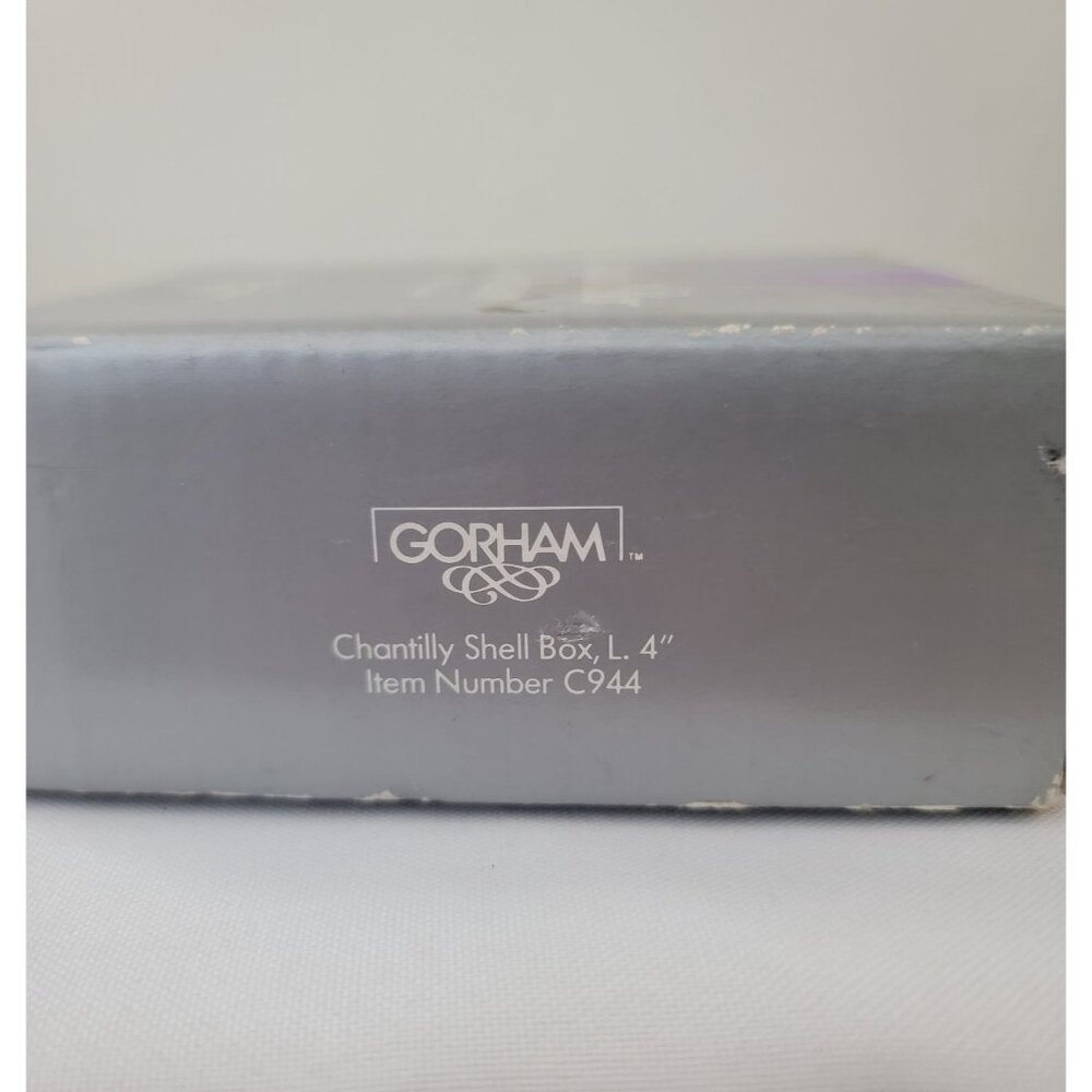 Gorham Chantilly Shell Trinket Box 4" Full Lead Crystal West Germany - Picture 7 of 9